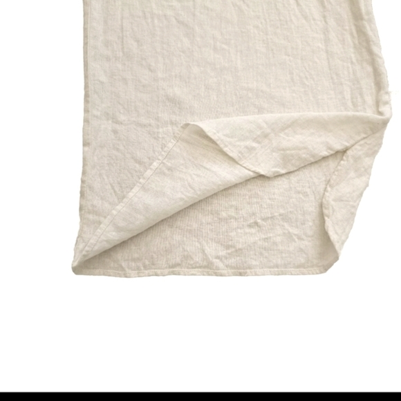 Audrey 3+1 Linen Blend Boho Wide Leg Off Shoulder Ruffle Ivory White Jumpsuit, S - Picture 11 of 15